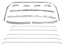Headliner Retaining Strip & Bow Set, 1968-72 Chevelle Coupe, 16 Pieces