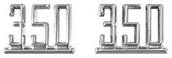 Emblem, Fender, 1965-67 Chevelle & El Camino, 350, Pair