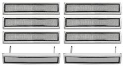 Door Panel Emblems, 1967 Chevelle & El Camino, 8 Pieces Set
