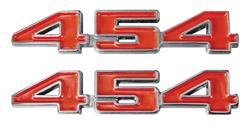 Emblem, Fender/Tailgate, 1970-72 Chevelle, El Camino & Monte Carlo, 454, Pair