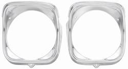 Headlamp Bezels, 1968 Chevelle & El Camino, Inner/Outer