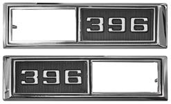 Bezel, Marker, 1968 Chevelle & El Camino, Front, 396