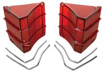 Lens, Tail Lamp, 1967 El Camino & Chevelle Wagon, w/ Trim