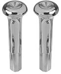 Knobs, Door Lock, 1968-88 Chrome, Smooth, Pair