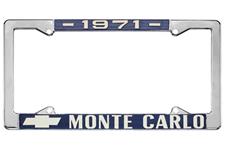 License Plate Frame, 1971 Monte Carlo