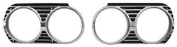 Headlamp Bezels, 1965 Chevelle & El Camino, Pair