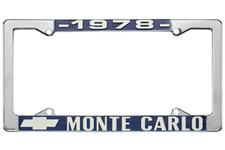 License Plate Frame, 1978 Monte Carlo
