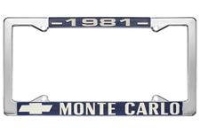 License Plate Frame, 1981 Monte Carlo