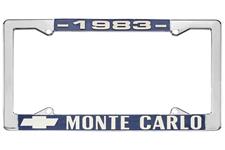 License Plate Frame, 1983 Monte Carlo
