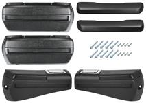 Armrest Kit, Front/Rear, 1968-69 Chevelle/Cutlass/Pont ABody, w/Black Rear Bases