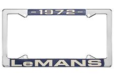 License Plate Frame, 1972 LeMans