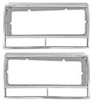 Headlamp Bezels, 1982-87 El Camino/1982-83 Malibu, Pair (Premium repro GM)