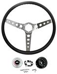 Steering Wheel Kit, 3-Spoke 1967-68 CH/EC/MC, 67-72 Truck, 4-Hole Spokes