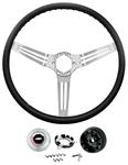Steering Wheel Kit, 3-Spoke 1967-68 CH/EC/MC, 67-72 Truck, Banjo Spokes