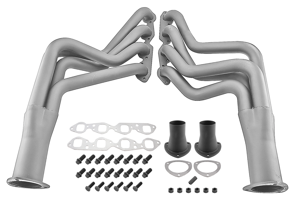 Headers, Square Port 2" Tubes, 196874 BB Chev ABody, 31/2" Collector