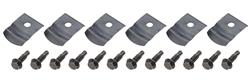Rocker Molding Hardware Set, Chevelle 1964-72, 6 Clips & 12 Screws