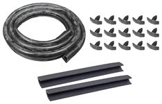 Seal Kit, Hood to Cowl, 1970-72 Chevelle & El Camino SS, w/Clips, Rubber Lower