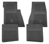 Floor Mats, Rubber 1964-77 Chevelle/MC, 1969-81 Blazer, Bowtie Logo, 4 Pieces