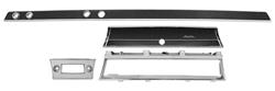 Dash Chrome Kit, 1966 Malibu & El Camino w/o AC, w/Upper Dash Strip