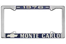 License Plate Frame, 1976 Monte Carlo