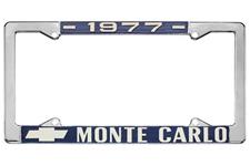 License Plate Frame, 1977 Monte Carlo